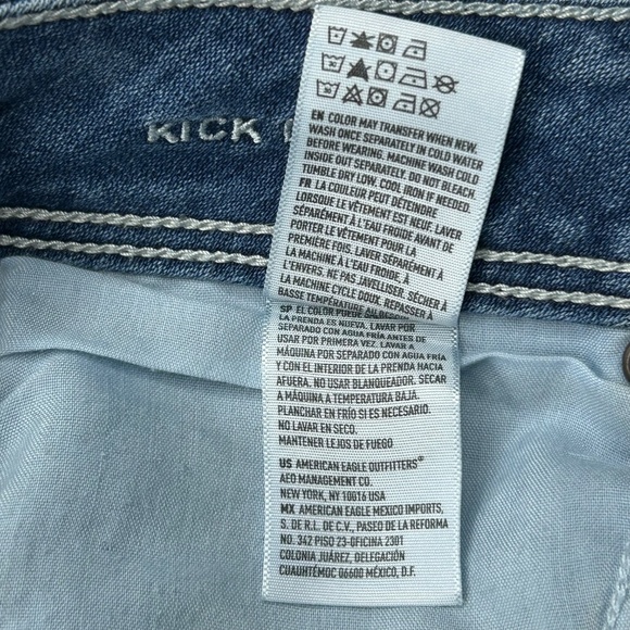 American Eagle Outfitters Womens Super Stretch Kick Boot Jeans Pants Size 2 Long - Picture 11 of 16